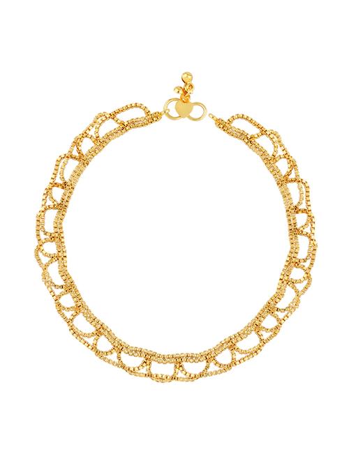 gold metal anklets and payal - 18145213 -  Standard Image - 0