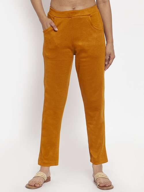women solid ankle length pants - 18146270 -  Standard Image - 0