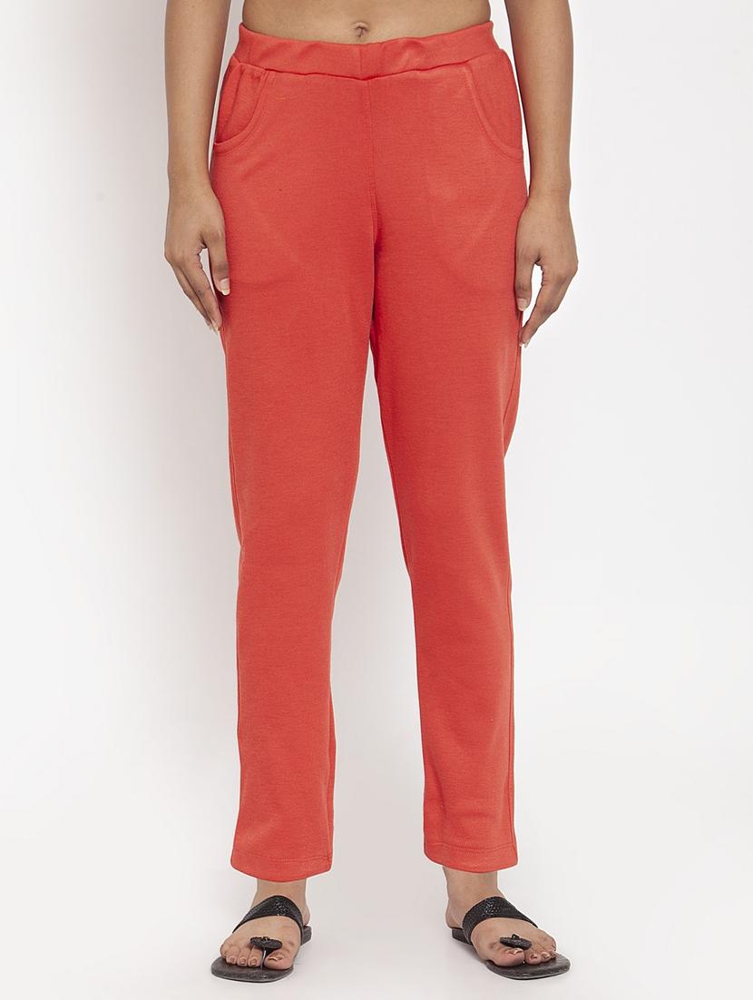 women solid ankle length pants - 18146274 -  Zoom Image - 0