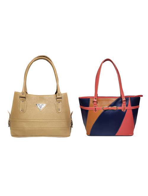 multi colored leatherette (pu) combo handbag - 18146343 -  Standard Image - 0