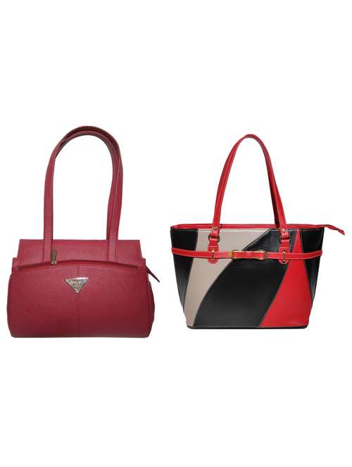 multi colored leatherette (pu) combo handbag - 18146346 -  Standard Image - 0