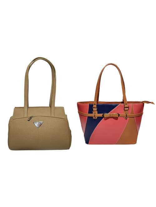 multi colored leatherette (pu) combo handbag - 18146364 -  Standard Image - 0
