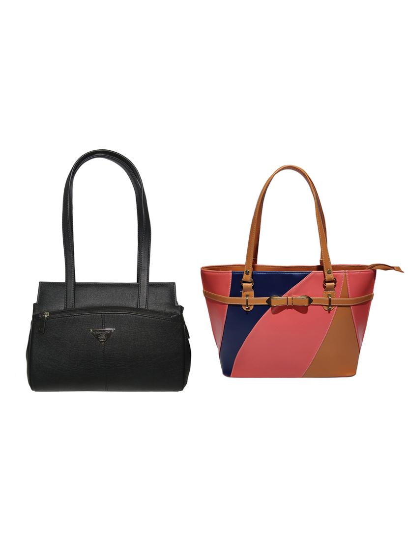 multi colored leatherette (pu) combo handbag - 18146366 -  Zoom Image - 0