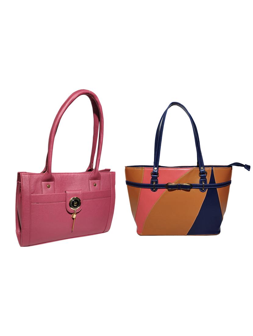 multi colored leatherette (pu) combo handbag - 18146386 - Zoom Image - 0