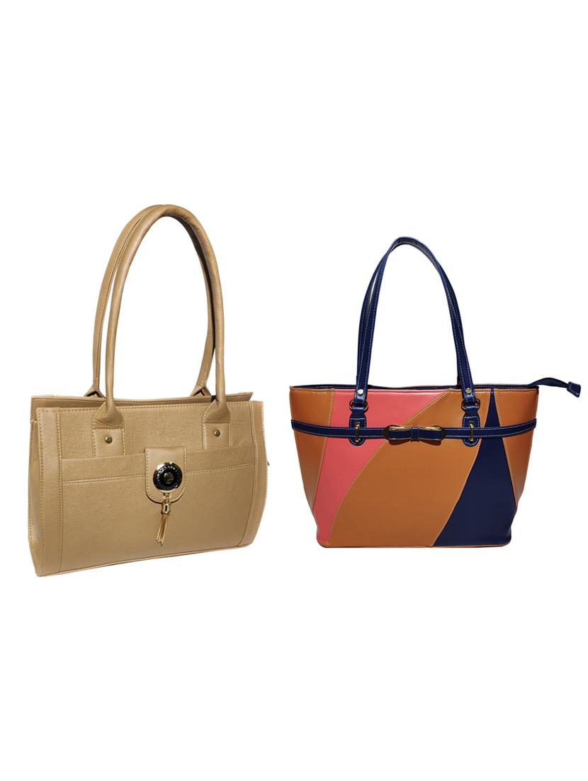 multi colored leatherette (pu) combo handbag - 18146388 -  Zoom Image - 0