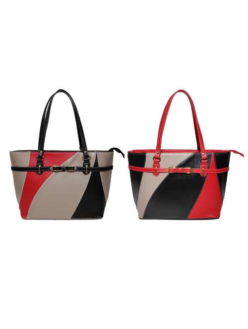 multi colored leatherette (pu) combo handbag - 18146402 -  Standard Image - 0
