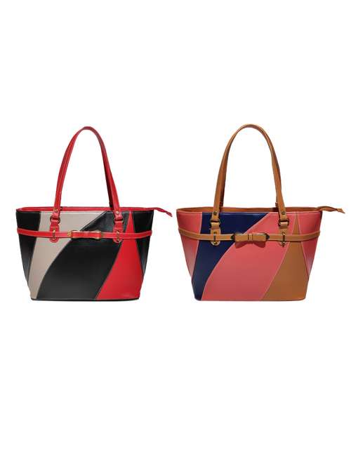 multi colored leatherette (pu) combo handbag - 18146408 -  Standard Image - 0