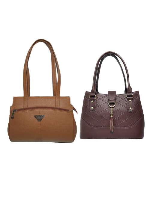 multi colored leatherette (pu) combo handbag - 18146417 -  Standard Image - 0
