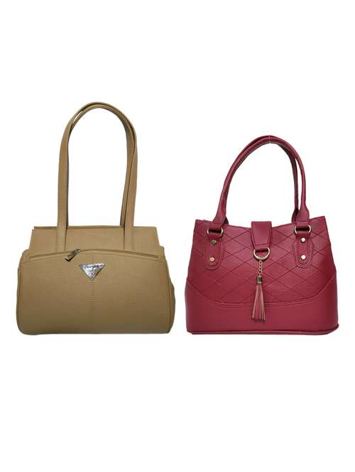 multi colored leatherette (pu) combo handbag - 18146424 -  Standard Image - 0