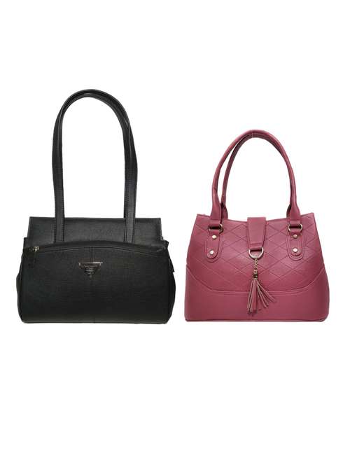 multi colored leatherette (pu) combo handbag - 18146435 -  Standard Image - 0