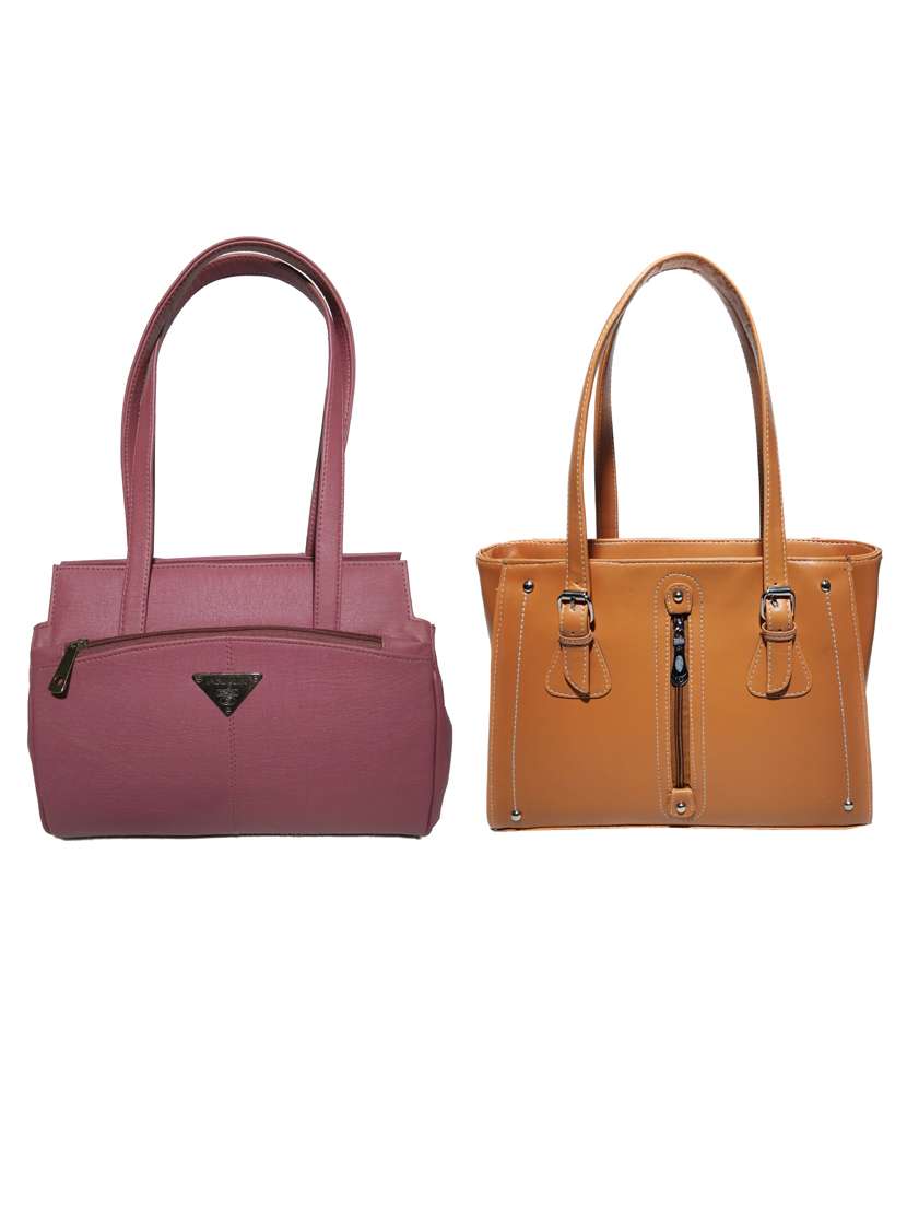 pack of 2 leatherette (pu) combo handbag - 18146467 -  Zoom Image - 0