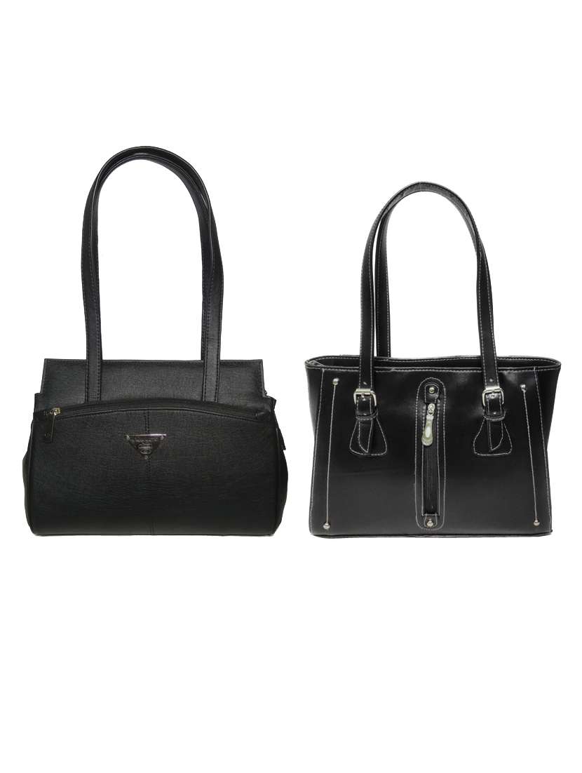 pack of 2 leatherette (pu) combo handbag
