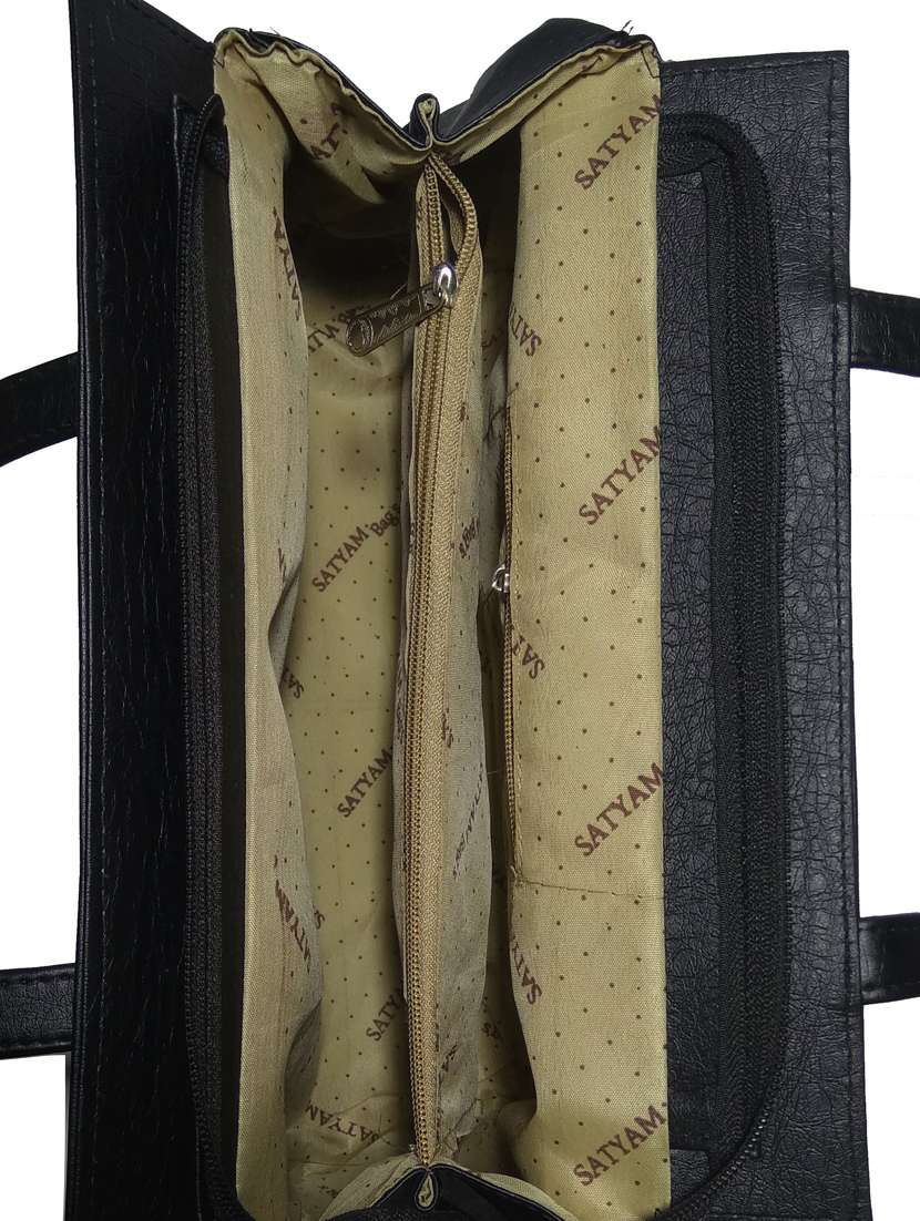 pack of 2 leatherette (pu) combo handbag - 18146469 -  Standard Image - 3