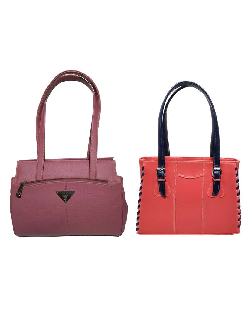 pack of 2 leatherette (pu) combo handbag - 18146495 -  Zoom Image - 0