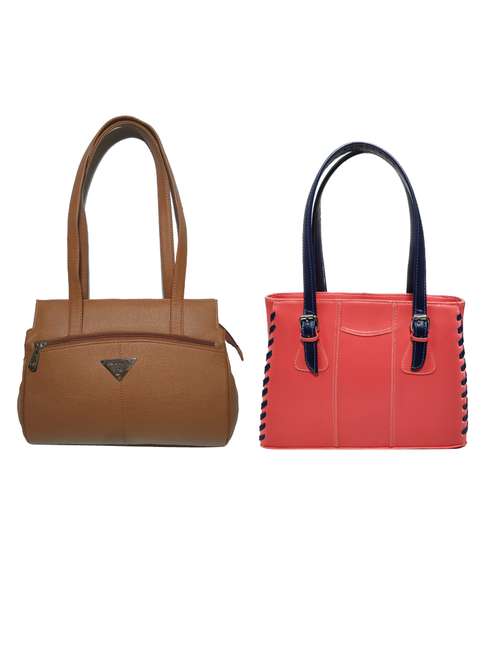 pack of 2 leatherette (pu) combo handbag - 18146505 -  Standard Image - 0