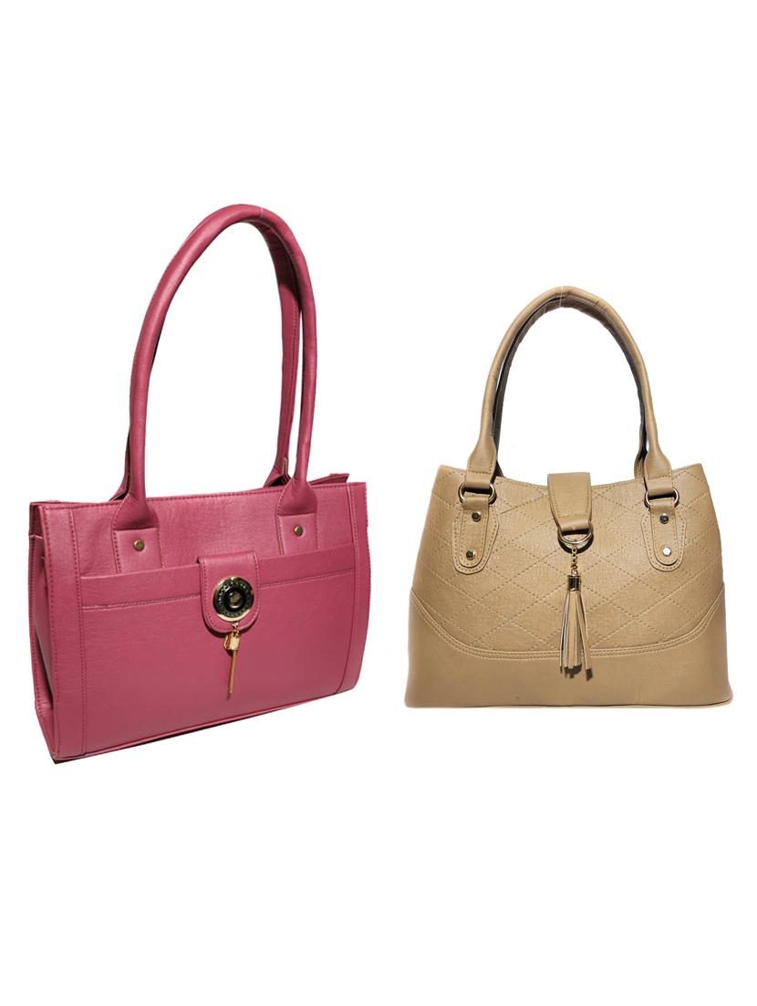 pack of 2 leatherette (pu) combo handbag - 18146519 - Zoom Image - 0