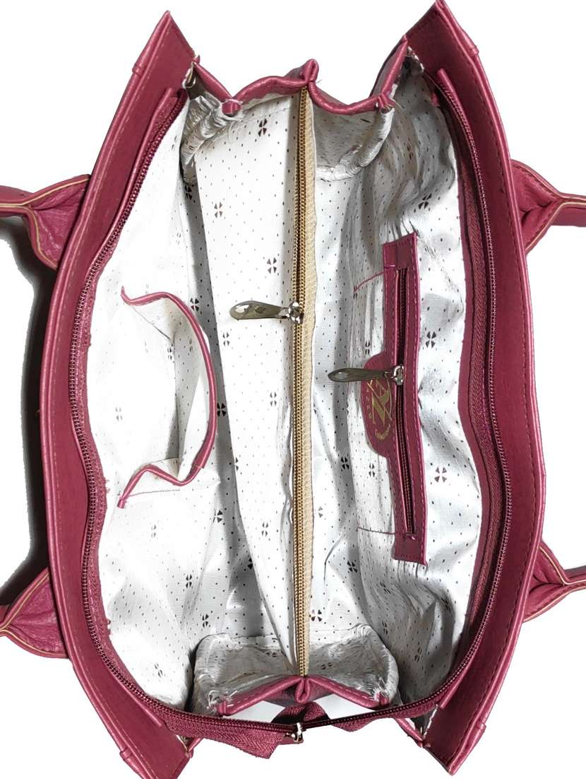 pack of 2 leatherette (pu) combo handbag - 18146521 -  Standard Image - 3