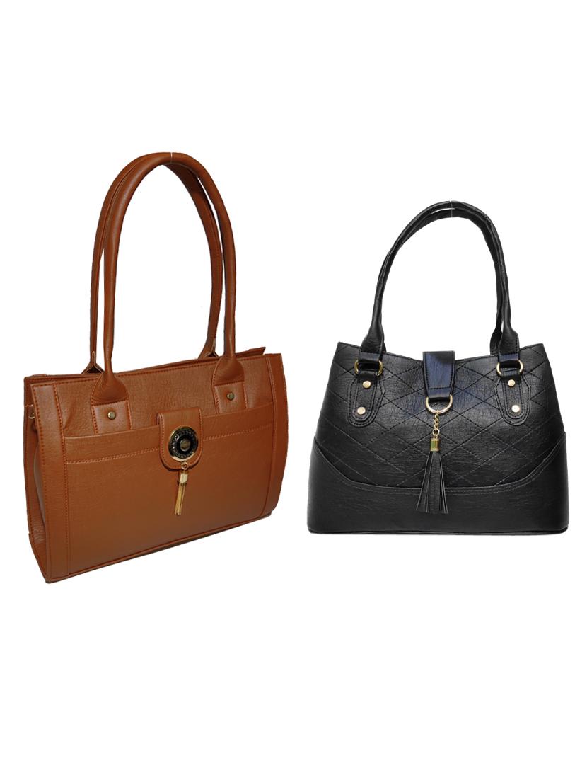 pack of 2 leatherette (pu) combo handbag - 18146522 - Zoom Image - 0