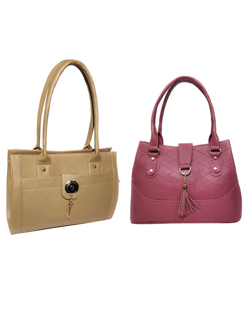 pack of 2 leatherette (pu) combo handbag - 18146538 -  Zoom Image - 0