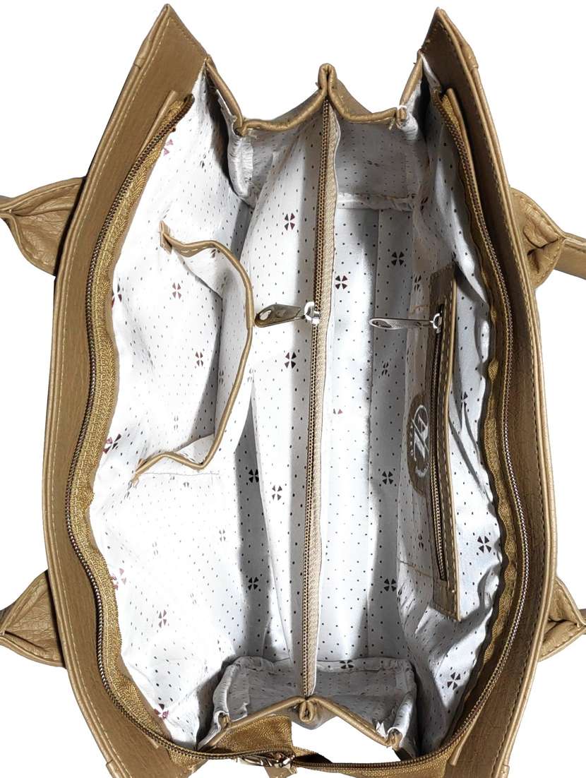 pack of 2 leatherette (pu) combo handbag - 18146538 -  Standard Image - 3