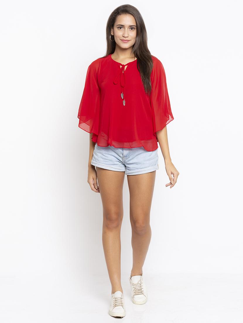 cape sleeves solid top - 18146814 - Standard Image - 3