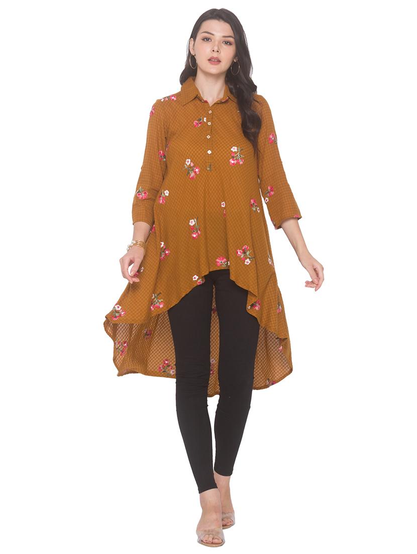 checkered embroidered top - 18146953 - Standard Image - 3