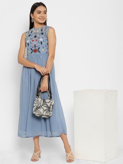 embroidered a-line dress - 18151841 - Standard Image - 0