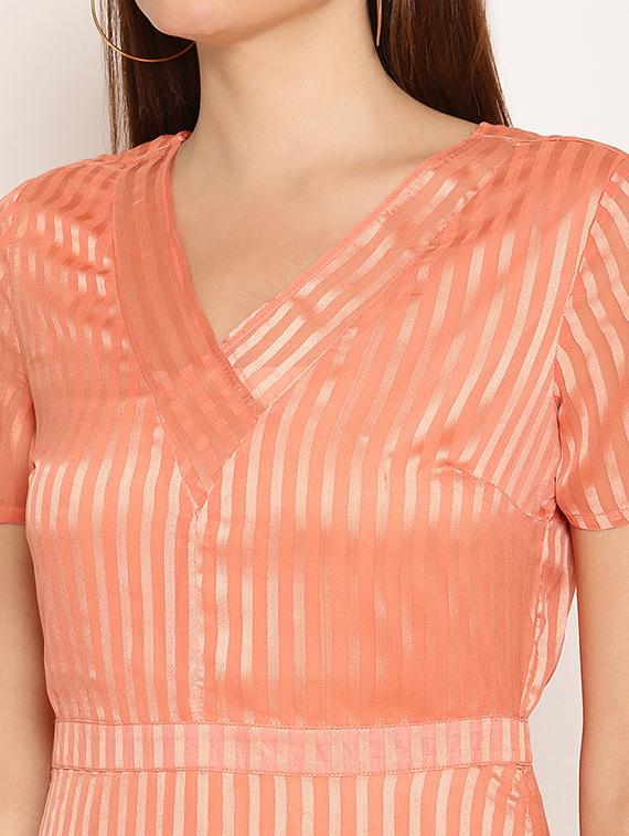 v-neck striped maxi dress - 18151860 - Standard Image - 3