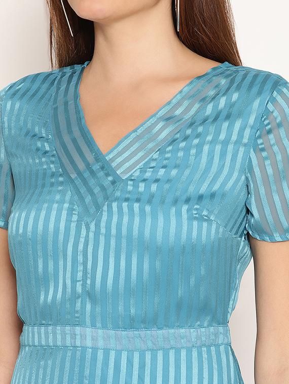 v-neck striped maxi dress - 18151863 - Standard Image - 3