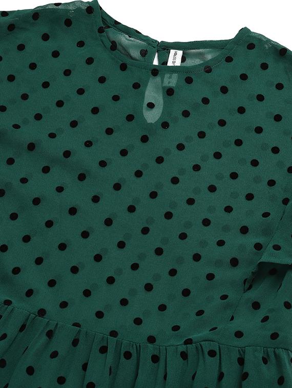 cap sleeved polka belted a-line dress - 18151887 - Standard Image - 5