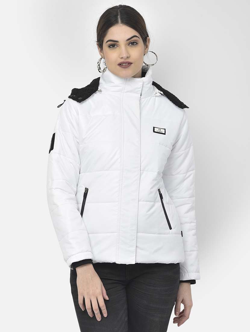women solid long sleeve quilted jacket  - 18152189 -  Zoom Image - 0