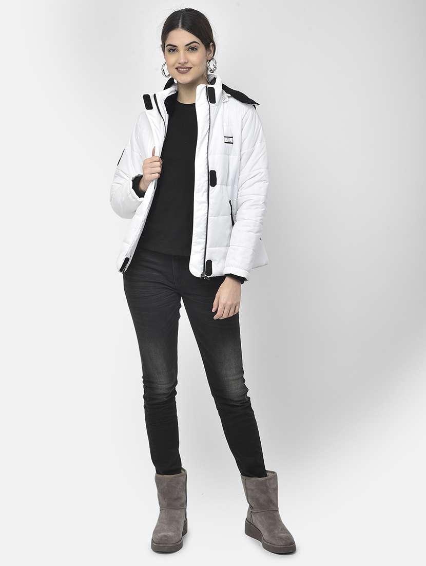 women solid long sleeve quilted jacket  - 18152189 -  Standard Image - 3