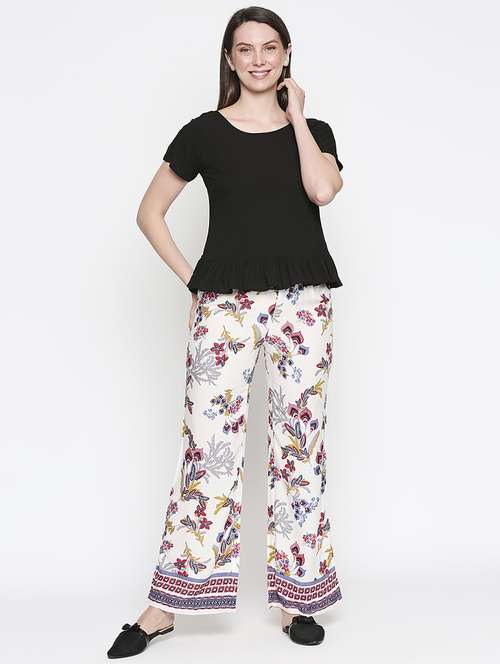 white viscose pyjama set nightwear - 18153097 -  Standard Image - 0