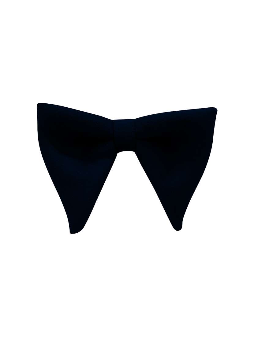 prussian blue cotton blend bow tie