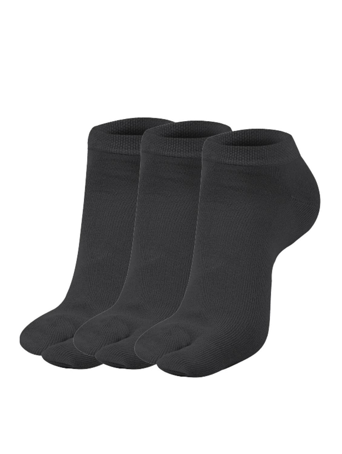 pack of 3 grey cotton ankle length sock - 18157567 - Zoom Image - 0