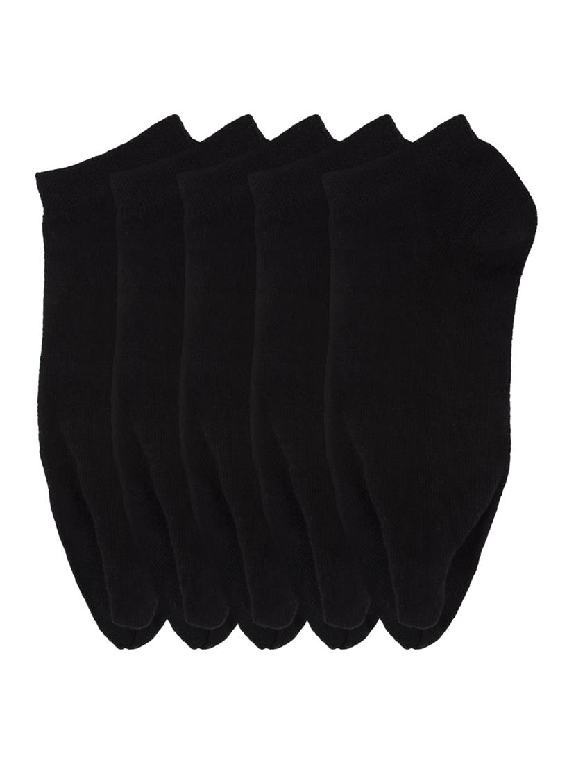 pack of 5 black cotton ankle length sock - 18157571 - Zoom Image - 0