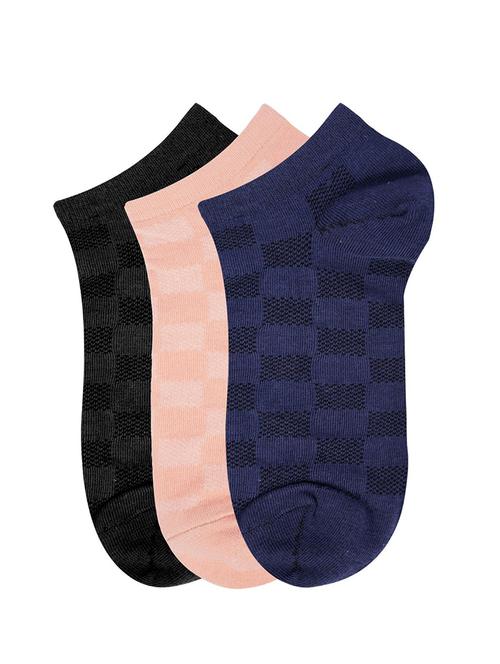 pack of 3 black cotton ankle length sock - 18157579 - Standard Image - 0