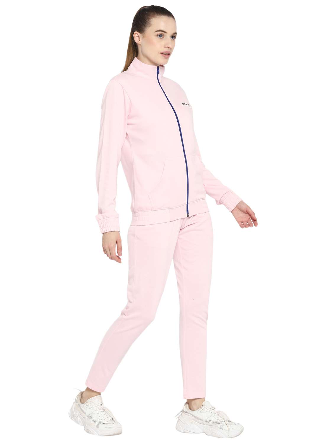pink solid track pant full length set - 18159184 -  Standard Image - 3
