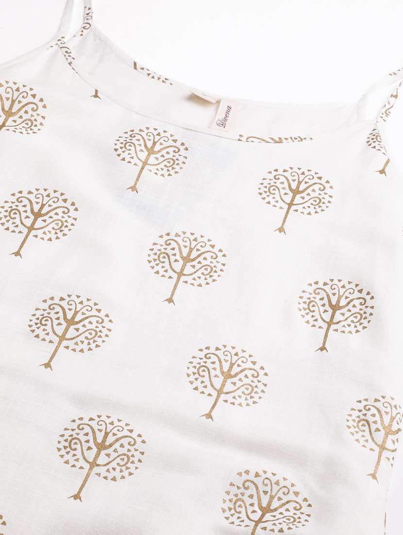 women whte sleeveless kurta palazzo with dupatta set - 18160271 -  Standard Image - 5