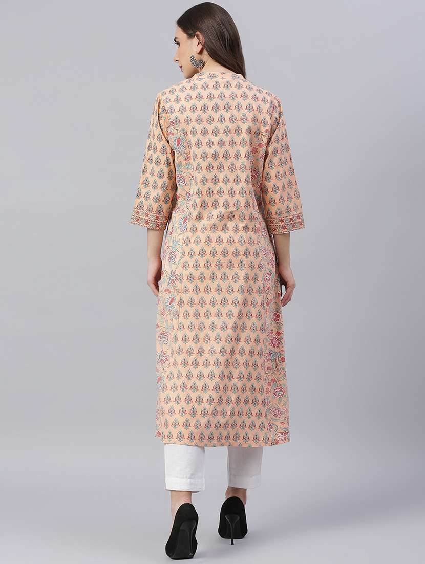 women's straight kurta - 18163096 -  Standard Image - 3