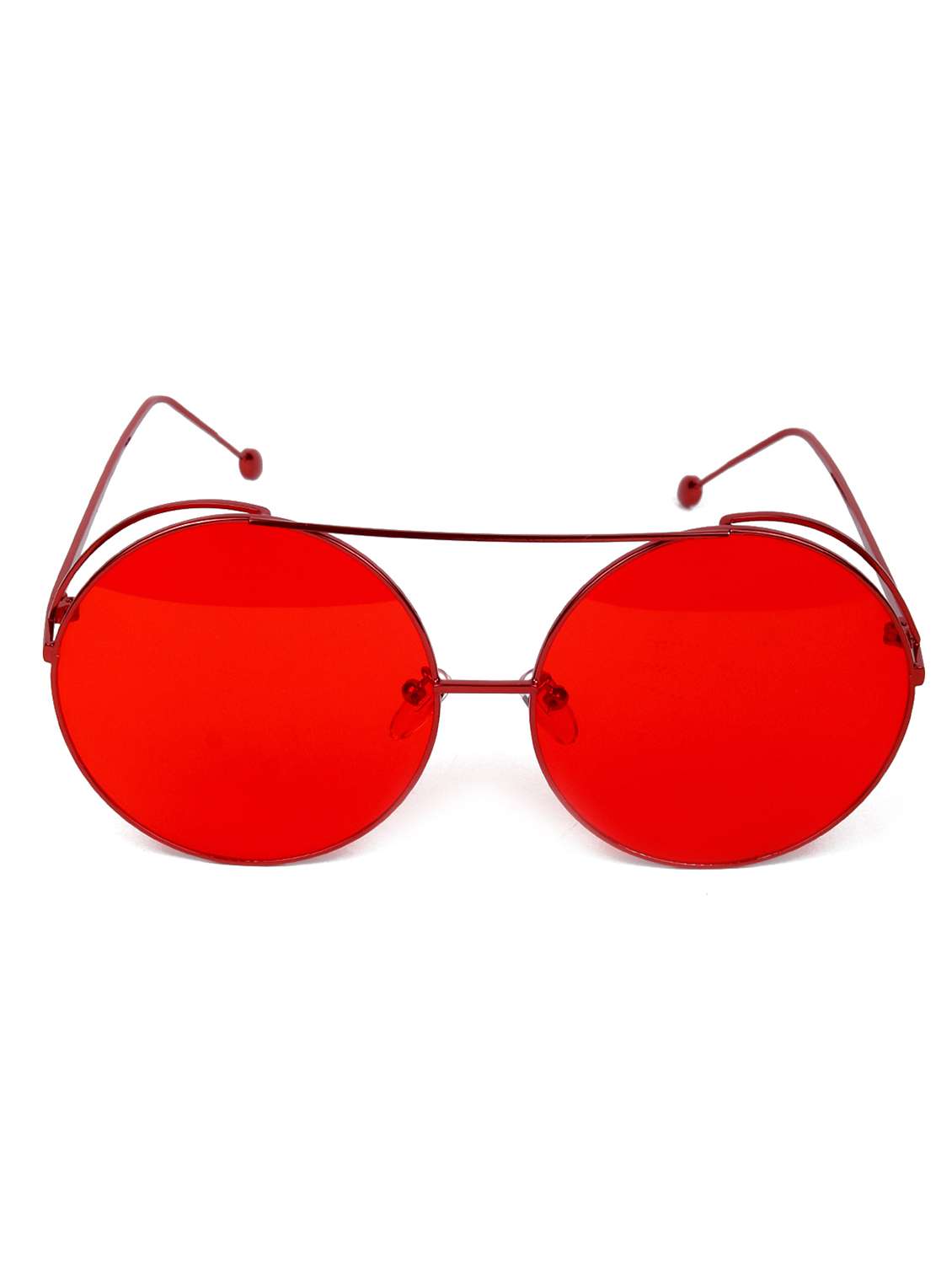 Buy online Retro Red-tinted Rounded Frame Sunglasses from Eyewear