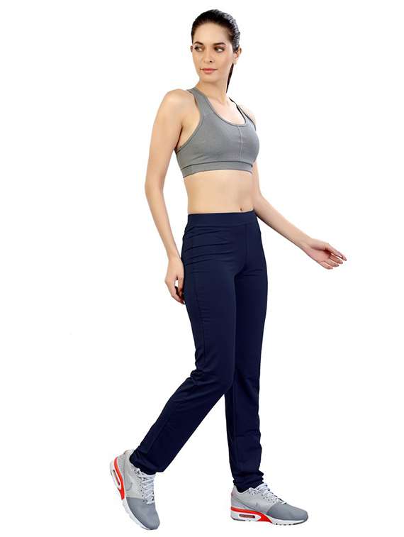 navy blue solid yoga pants track pant - 18163259 -  Standard Image - 3