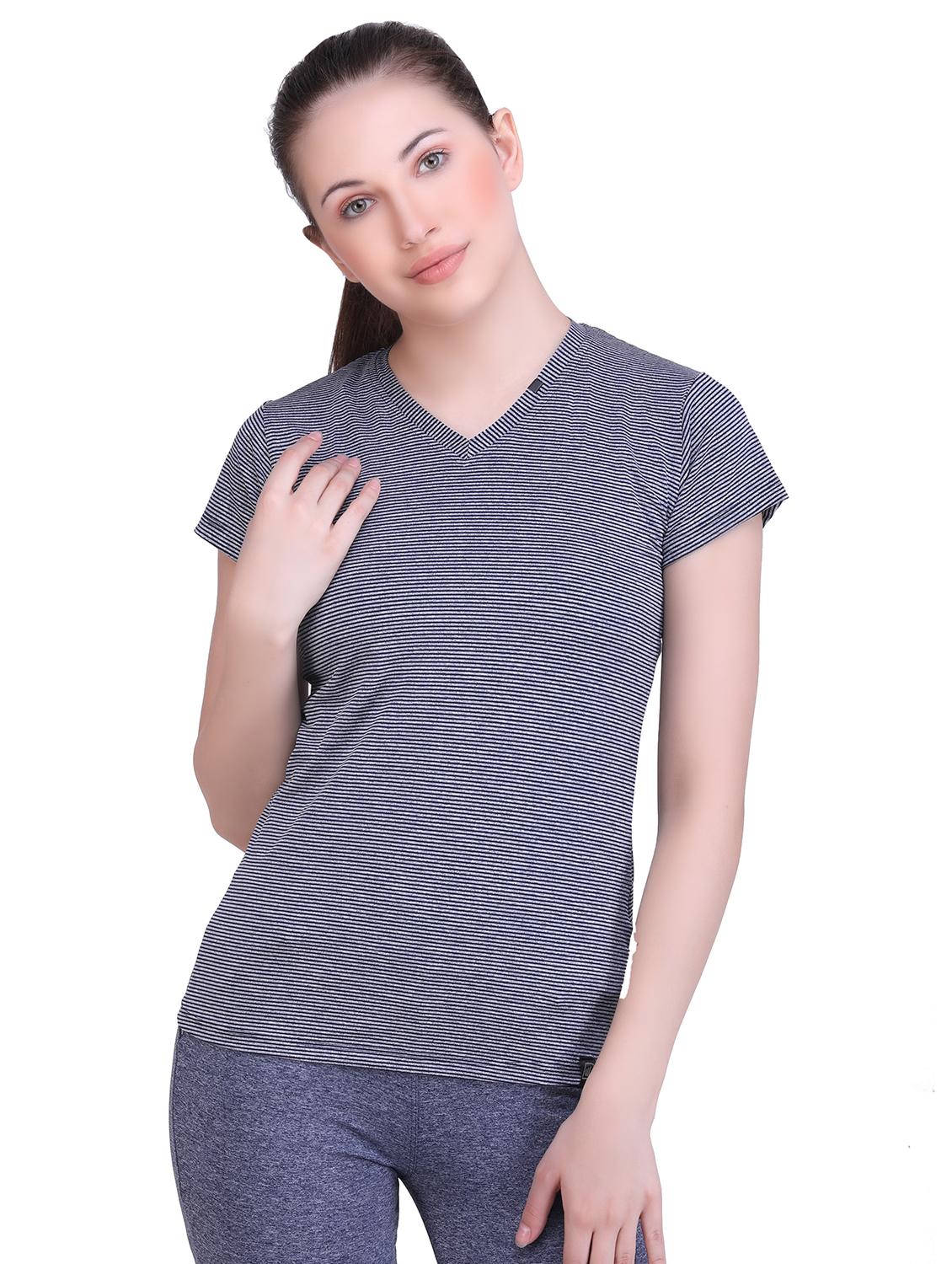 v-neck striped tee - 18164634 - Zoom Image - 0