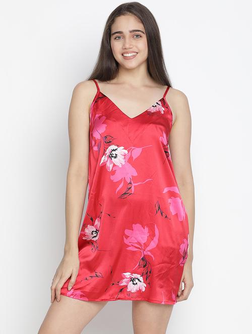 cami neck satin sleepshirt - 18164698 -  Standard Image - 0