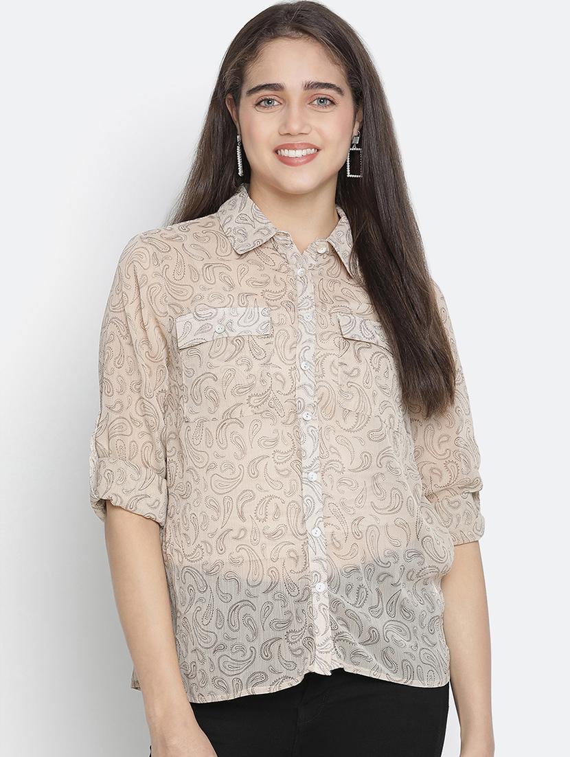 paisley print sheer shirt - 18164702 - Zoom Image - 0