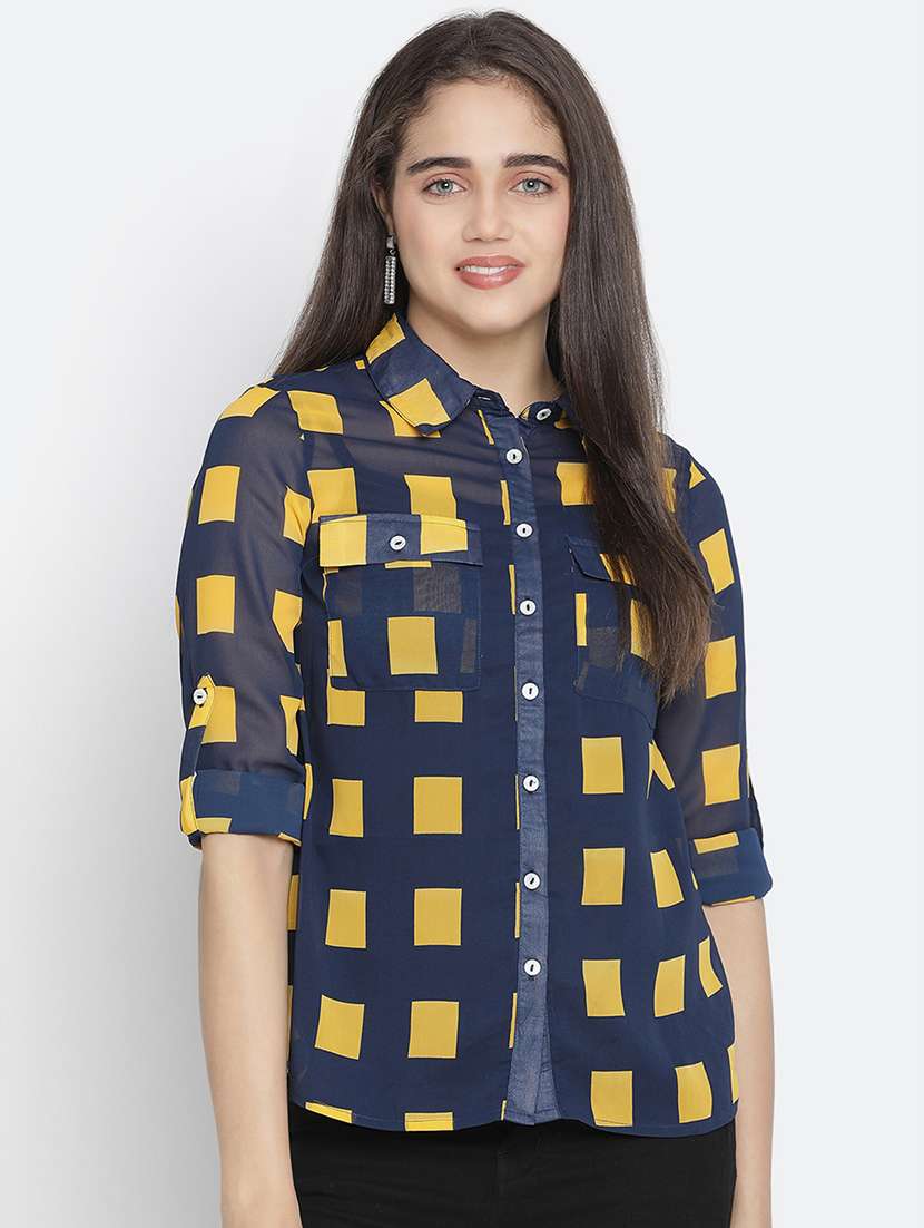 long sleeves printed regular shirt - 18164705 - Zoom Image - 0