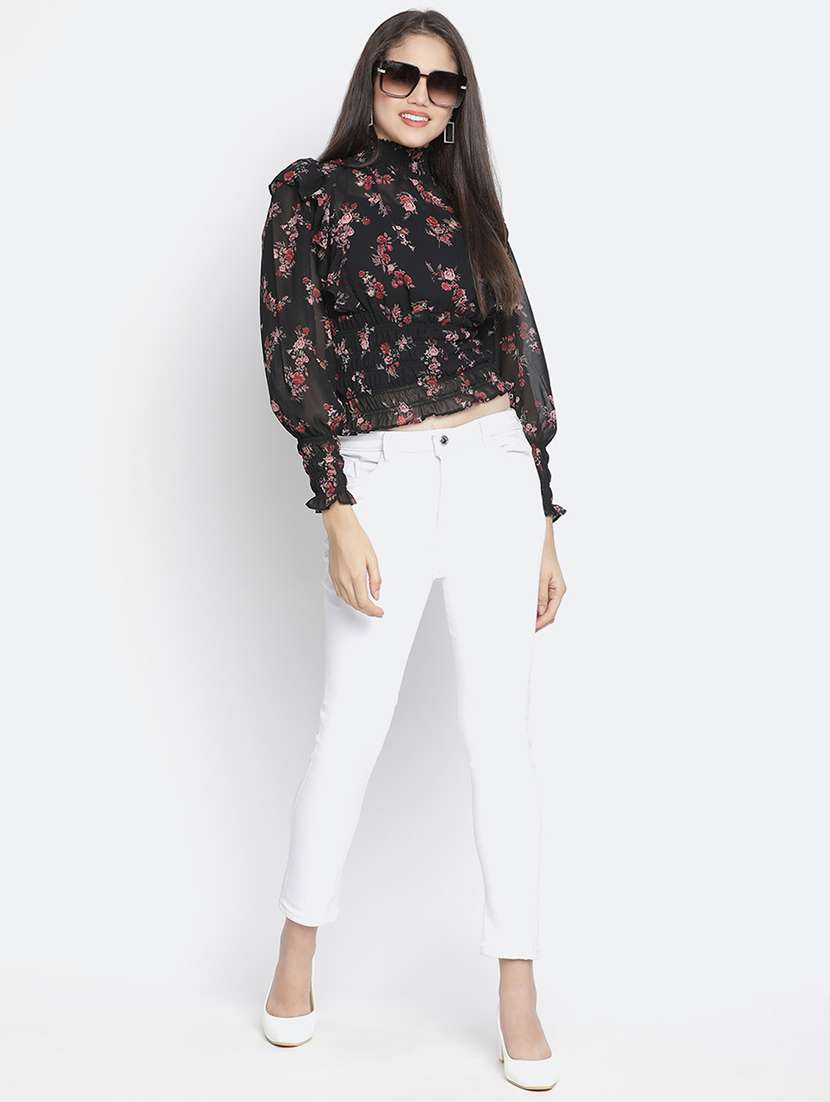 women's blouson high neck top - 18164732 -  Standard Image - 3