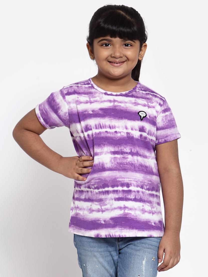 purple printed regular tee - 18169150 -  Zoom Image - 0