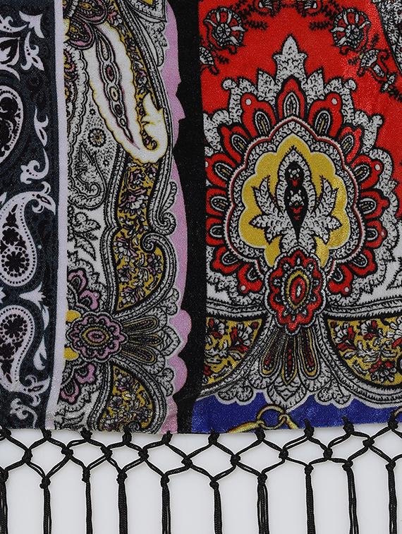 multi colored velvet scarf - 18169301 - Standard Image - 3