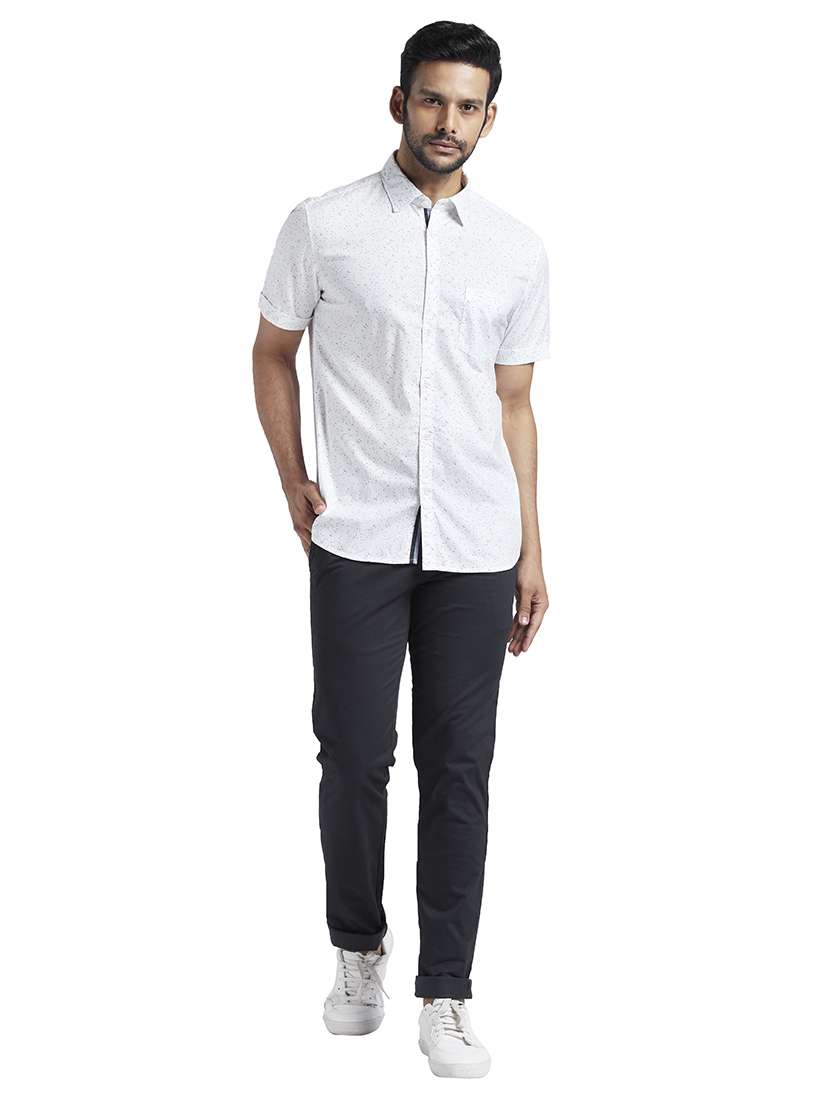 white printed casual shirt - 18169945 -  Standard Image - 3